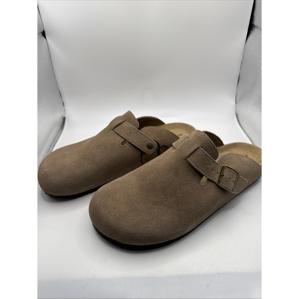Khombu Men's Damian Clogs. Durable‎ Suede Taupe Color Size 11. New